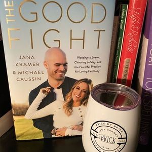 Jana Kramer signed book and wine tumbler